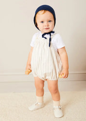 Peter Pan Collar Bodysuit in White (0mths-3yrs) Tops & Bodysuits from Pepa London