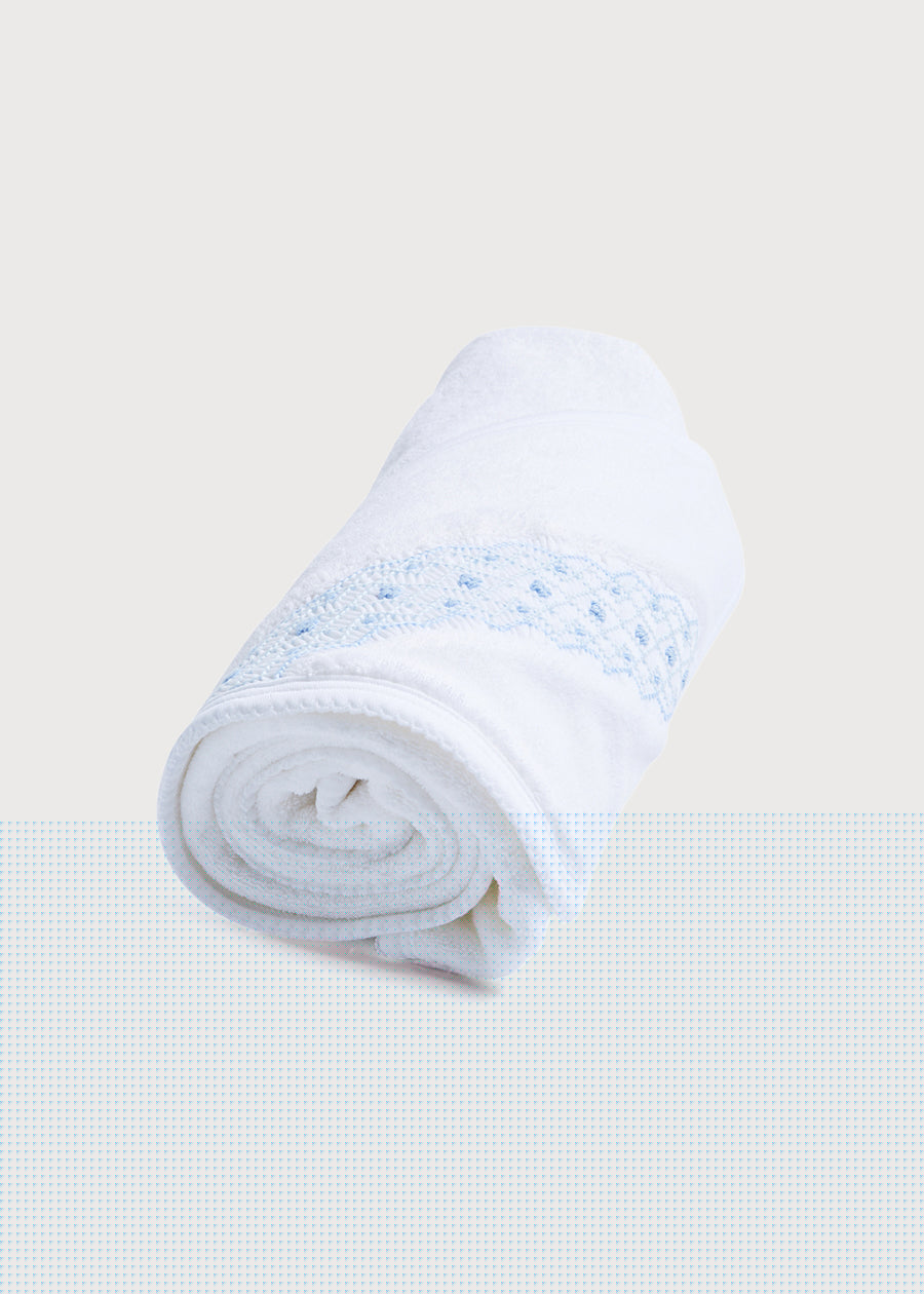 Blue Hand Smocked Towel Accessories  from Pepa London