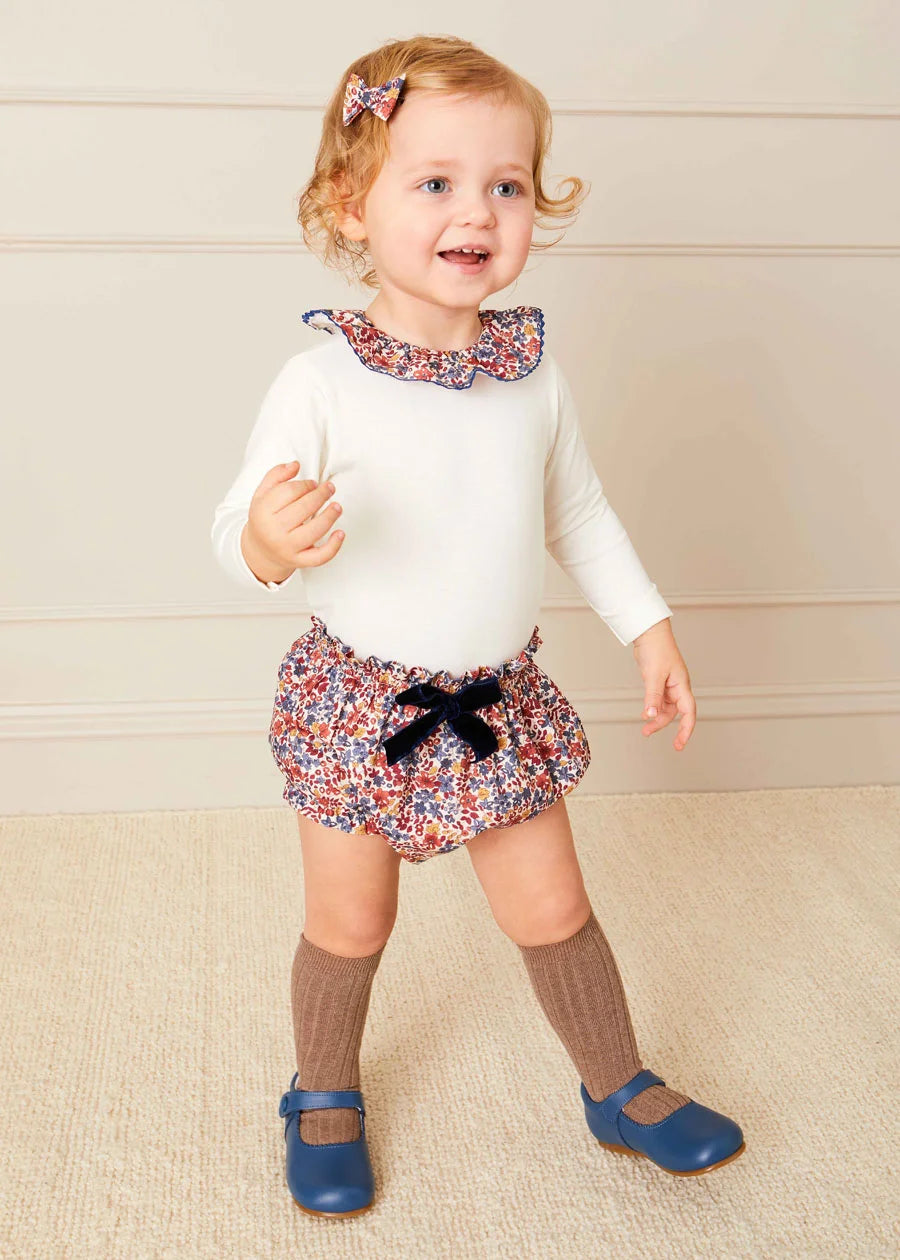 Brown Ribbed Knee-High Socks (3mths-10yrs) Socks from Pepa London