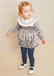 Ribbed Tights in Denim (0mths-10yrs) Tights from Pepa London