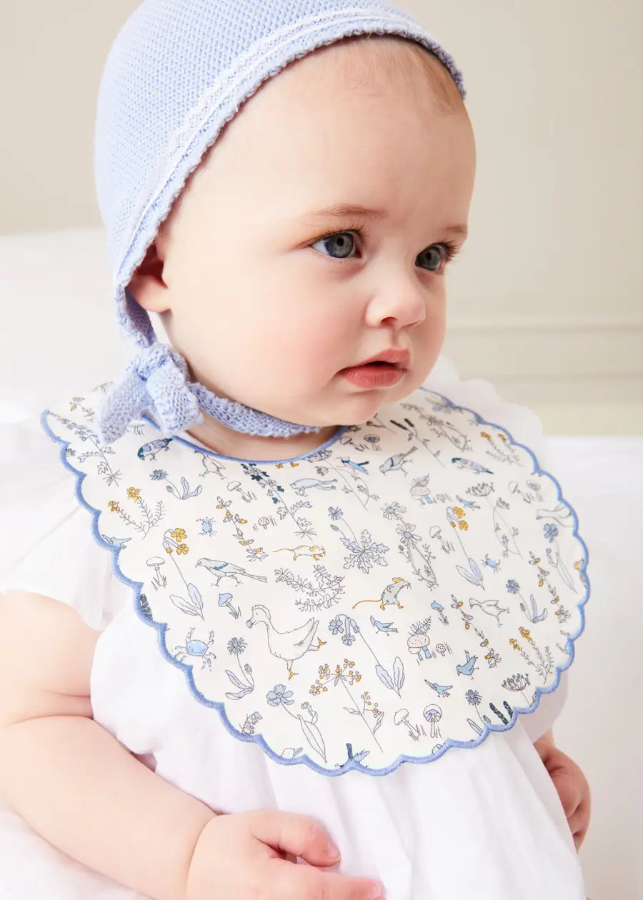 Hand Smocked Sleeveless Romper in White (3-18mths) ROMPERS from Pepa London