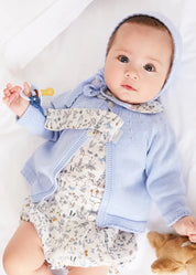 Ellis Floral Long Sleeve Blouse in Blue Made with Liberty Fabric (1-12m) BLOUSES from Pepa London