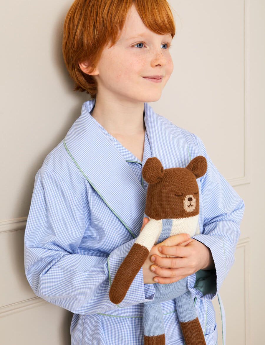 Knitted Bear Toy in Brown Toys  from Pepa London