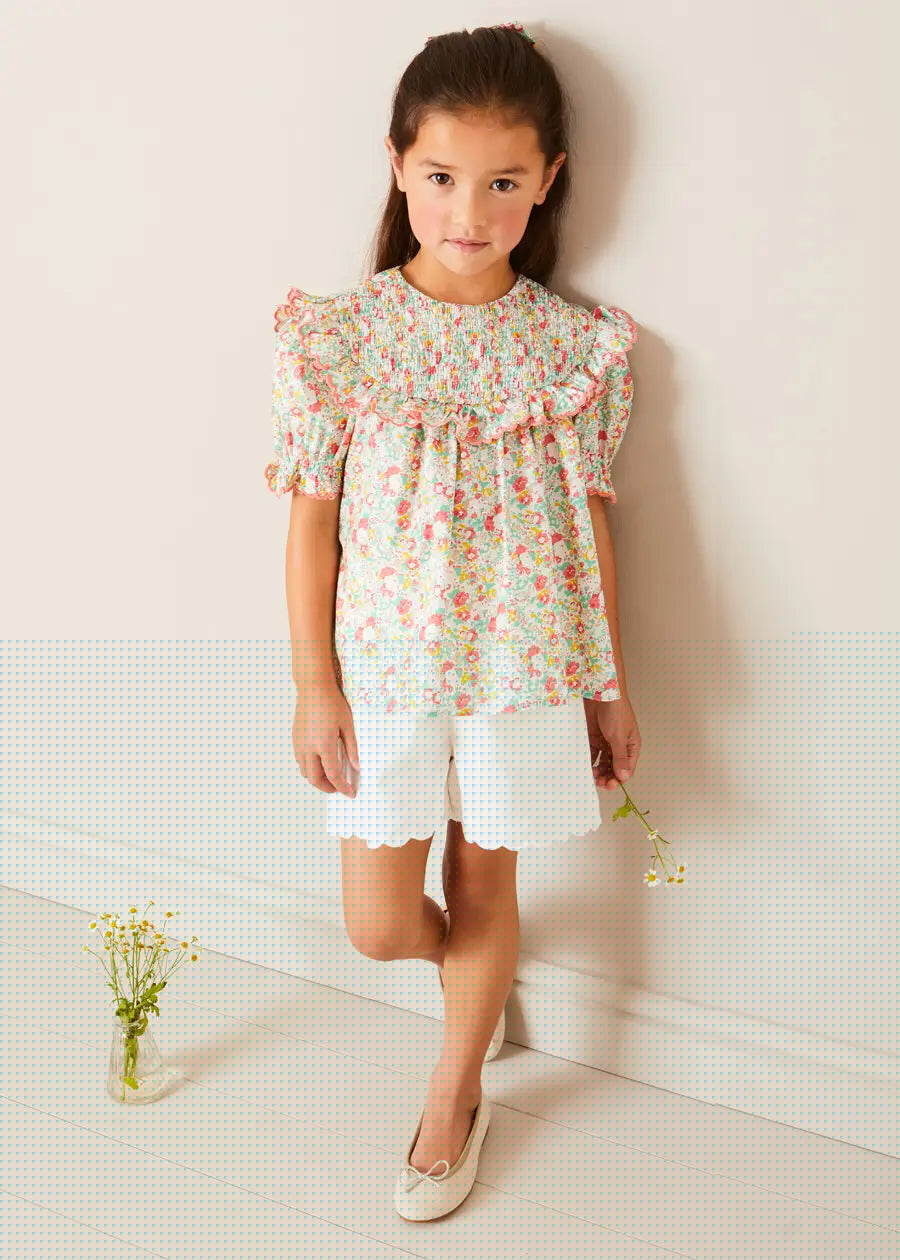 Linen Ballerina Shoes in Ivory (24-36EU) SHOES from Pepa London