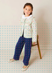 Clementine Floral Quilted Reversible Jacket in Coral (4-12yrs) COATS from Pepa London