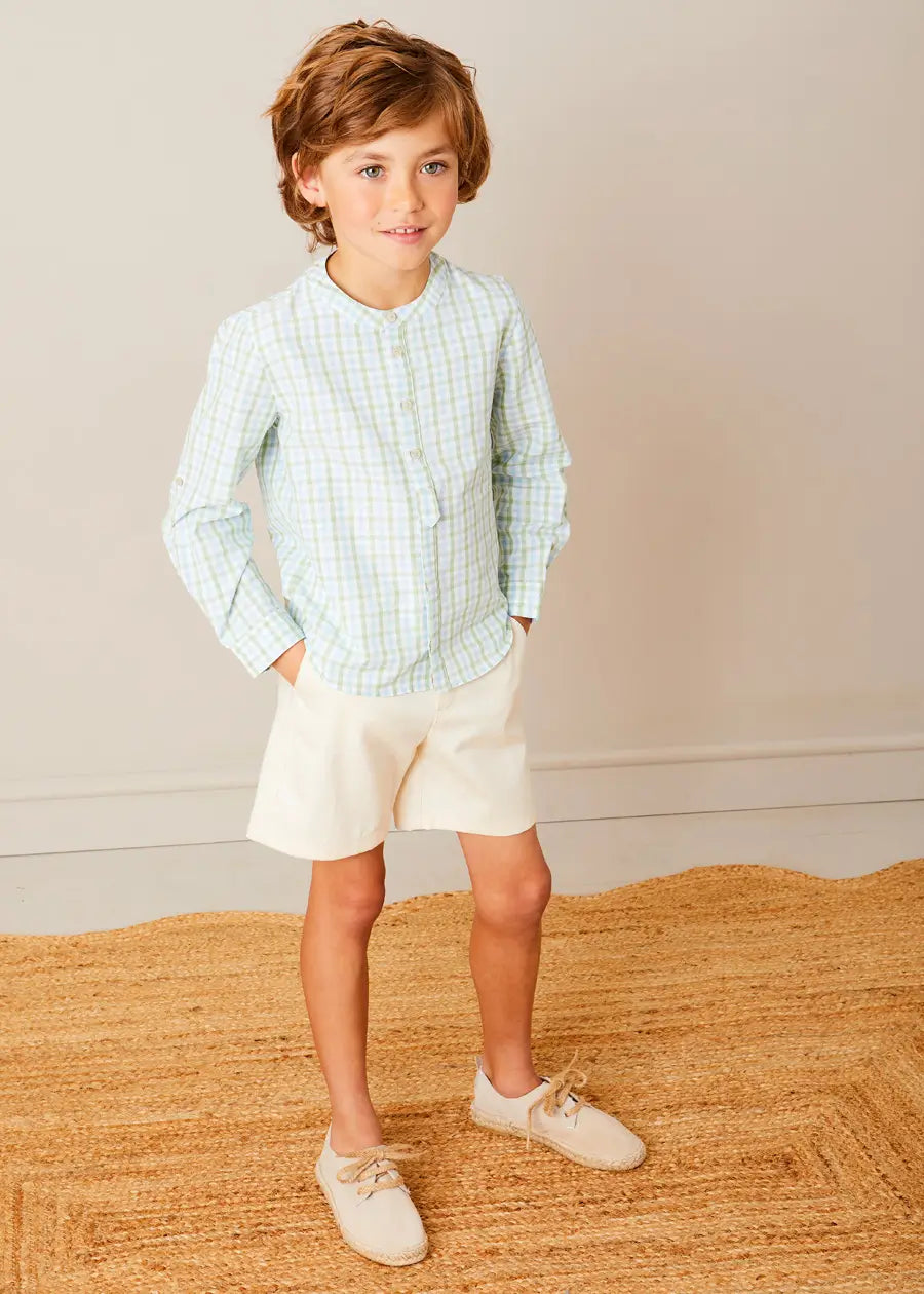 Plain Cotton Shorts in White (4-10yrs) SHORTS from Pepa London