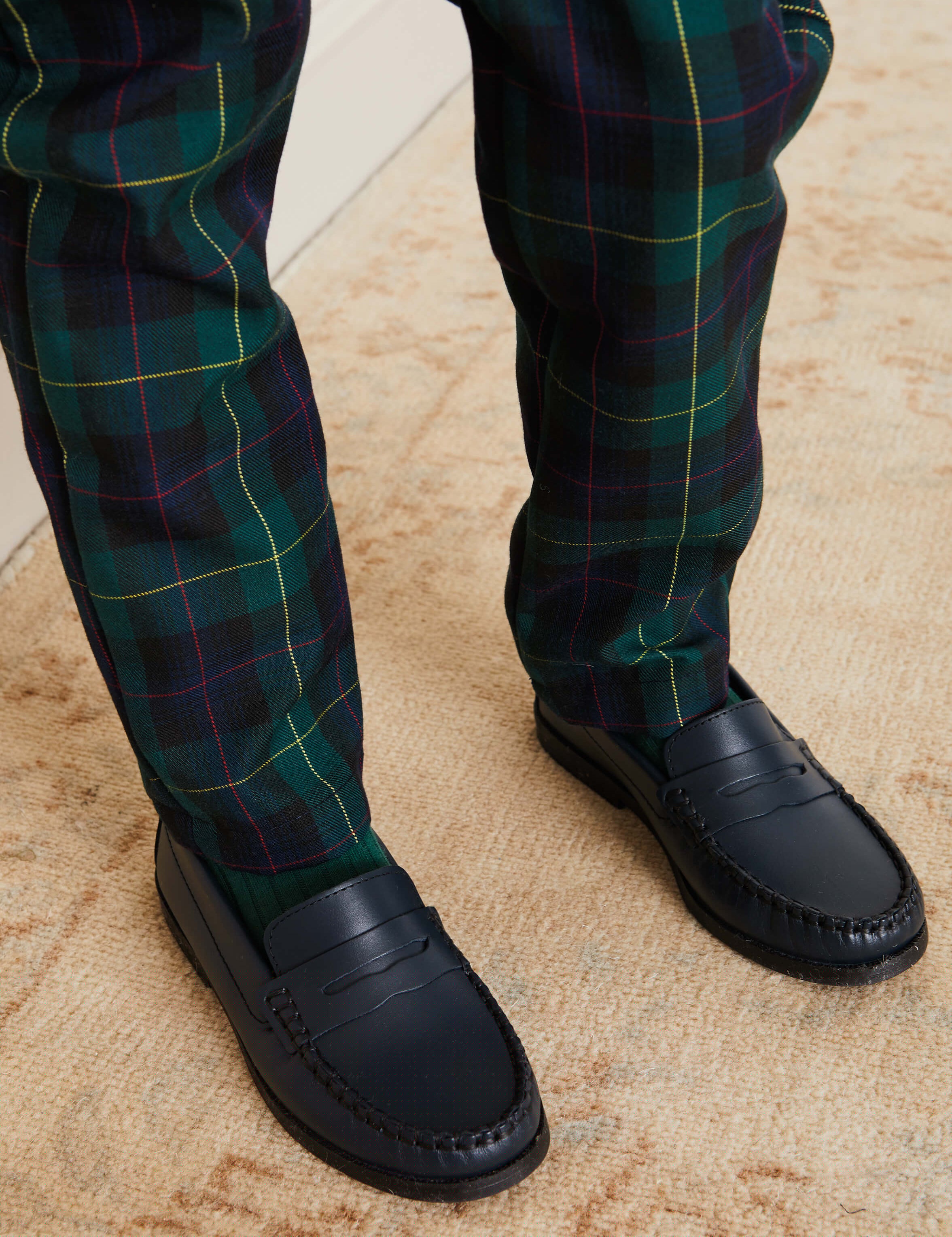 Leather Moccasins In Navy (25-34EU) SHOES  from Pepa London