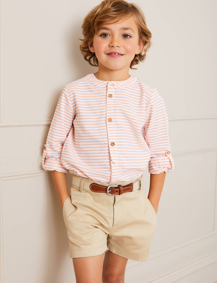 Plain Chino Shorts in Camel (4-10yrs) Shorts  from Pepa London