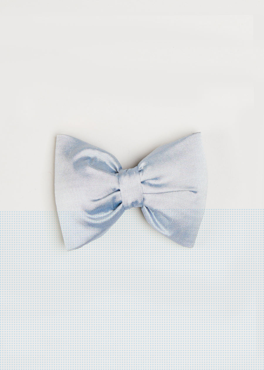 Silk Small Bow Clip in Blue Hair Accessories  from Pepa London