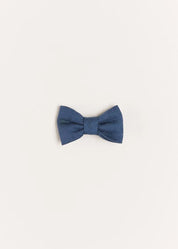 Plain Small Bow Clip in Royal Blue Hair Accessories  from Pepa London