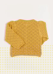 Openwork Cardigan in Mustard (6mths-10yrs) Knitwear  from Pepa London