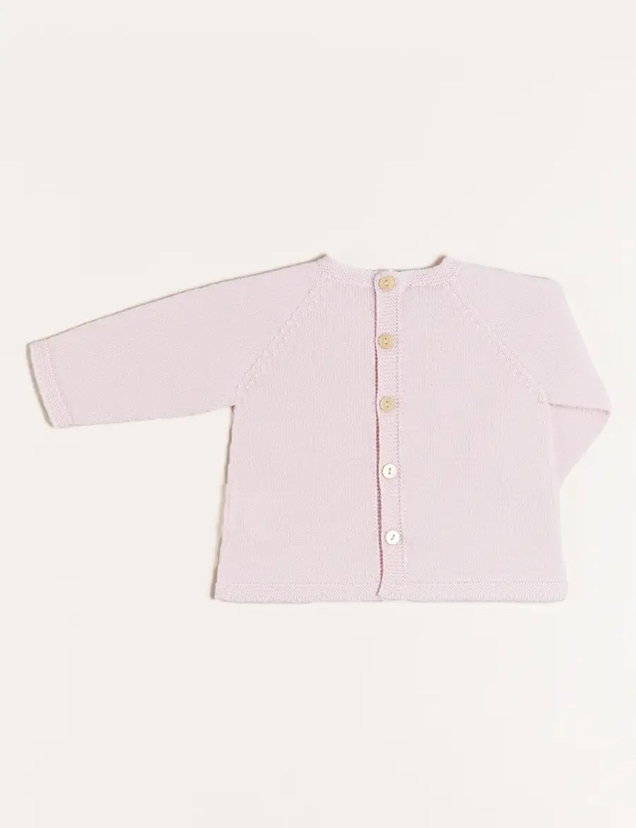 Openwork Detail Jumper in Pink (1-9mths) Knitwear  from Pepa London