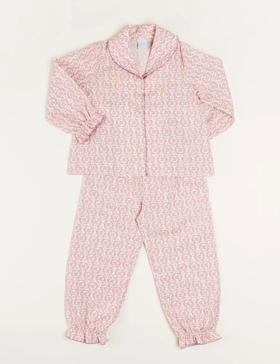 Laurel Floral Pyjamas in Pink (18mths-10yrs) Nightwear  from Pepa London