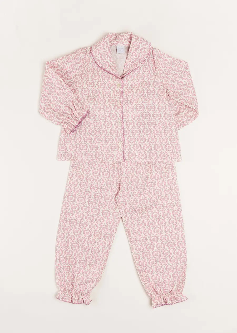 Laurel Floral Pyjamas in Pink (18mths-10yrs) Nightwear  from Pepa London