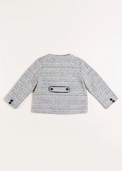 Walton Boucle Jacket in Blue (4-10yrs) Coats  from Pepa London