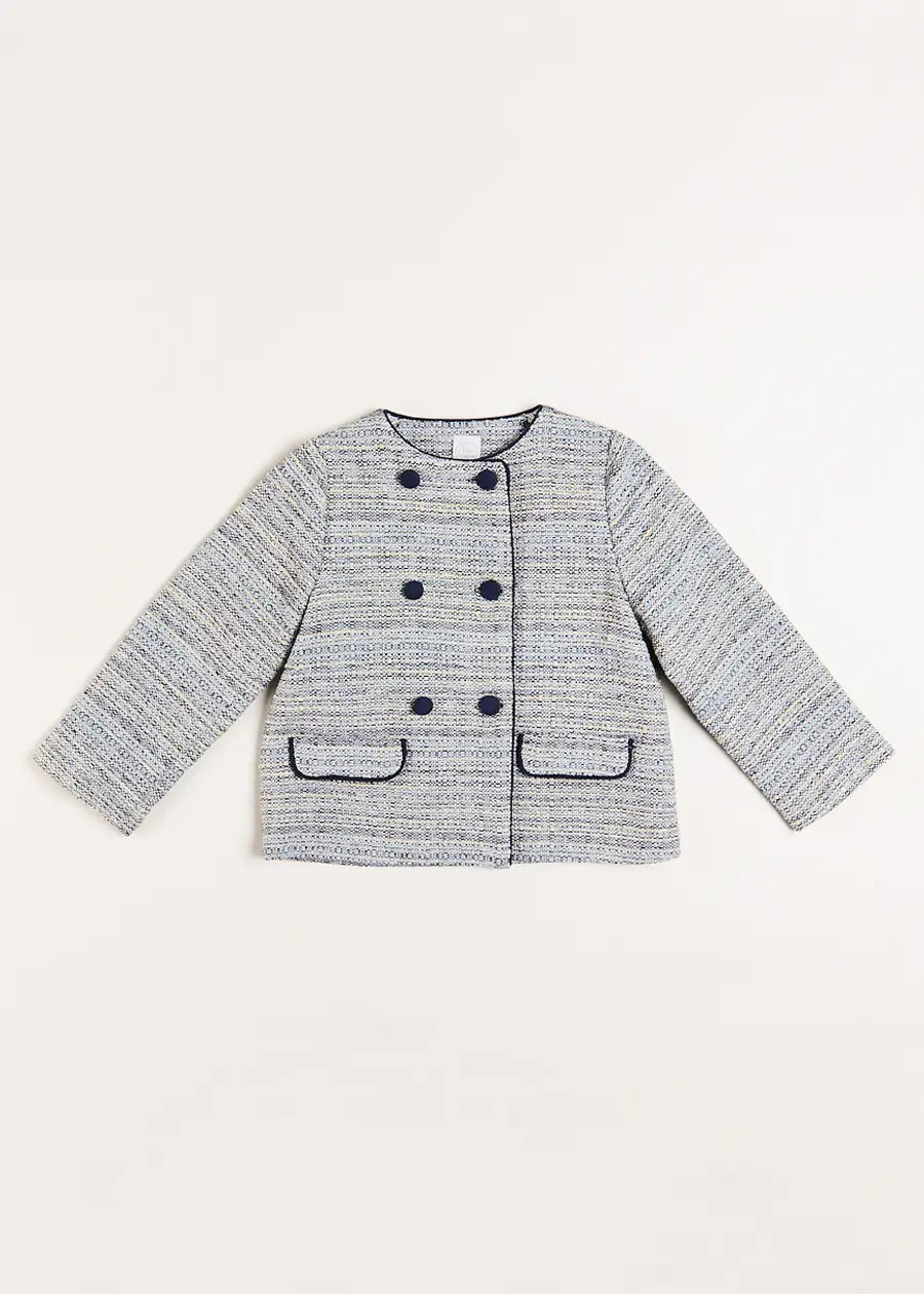 Walton Boucle Jacket in Blue (4-10yrs) Coats  from Pepa London