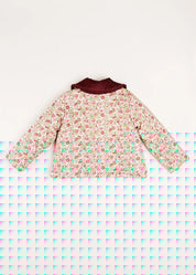 Daphne Floral Reversible Corduroy Jacket in Pink (4-10yrs) Coats  from Pepa London