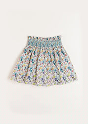 Emilia Floral Skirt in Burgundy (4-10yrs) Skirts  from Pepa London