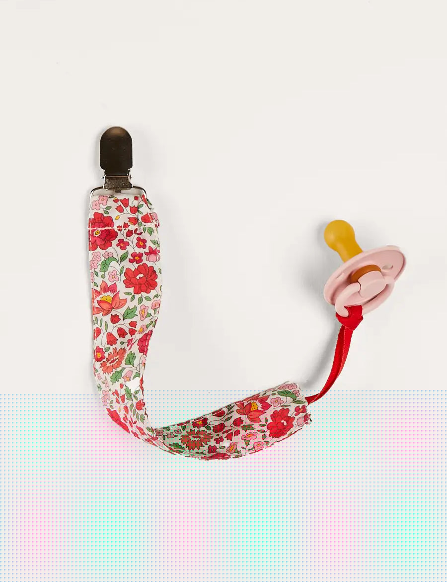 Margot Dummy Clip in Red Made with Liberty Fabric ACCESSORIES from Pepa London