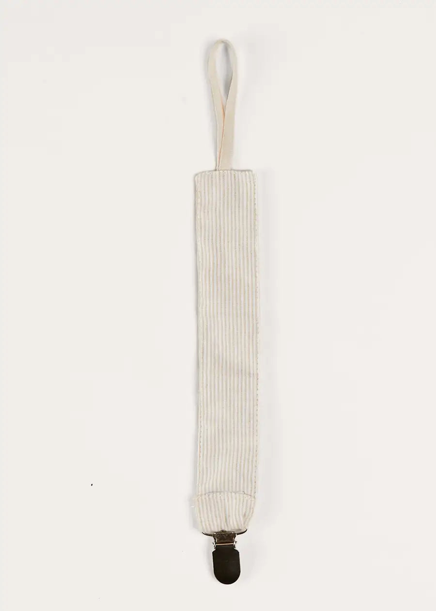 Waterford Striped Dummy Clip in Beige ACCESSORIES from Pepa London