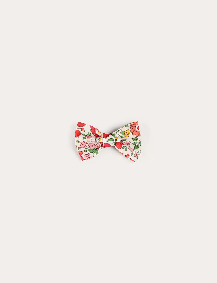 Margot Floral Small Bow Clip in Red Made with Liberty Fabric HAIR ACCESSORIES from Pepa London