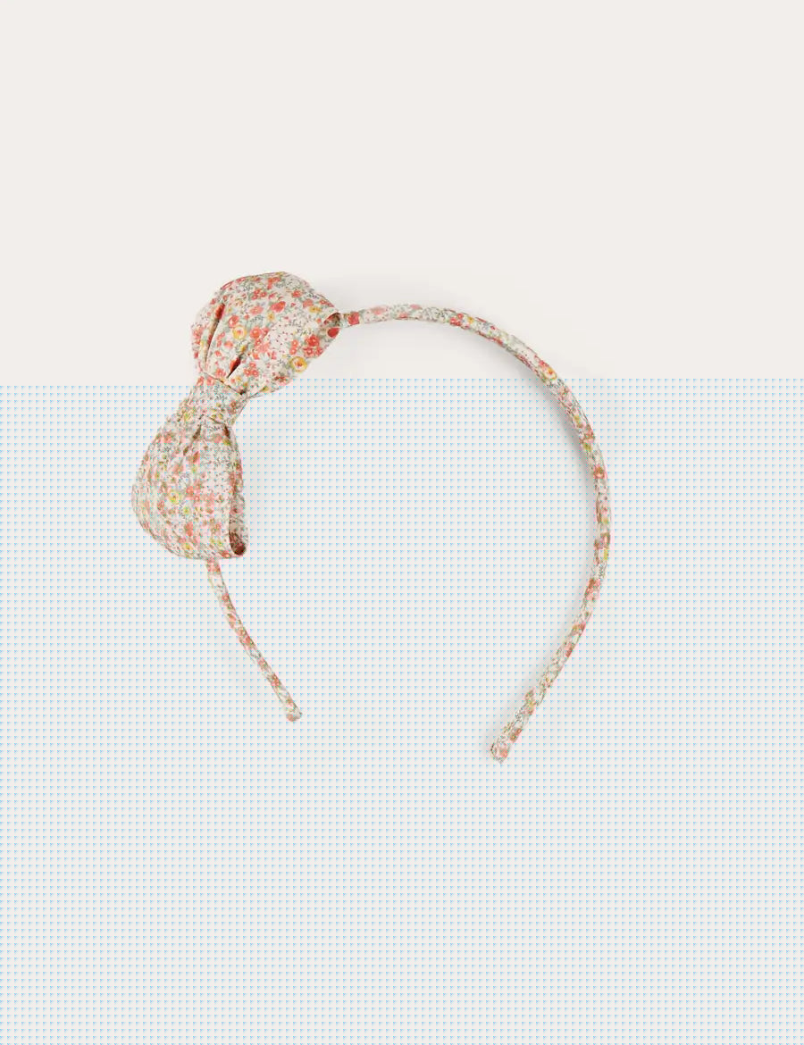 Mabel Floral Hairband in Coral HAIR ACCESSORIES from Pepa London