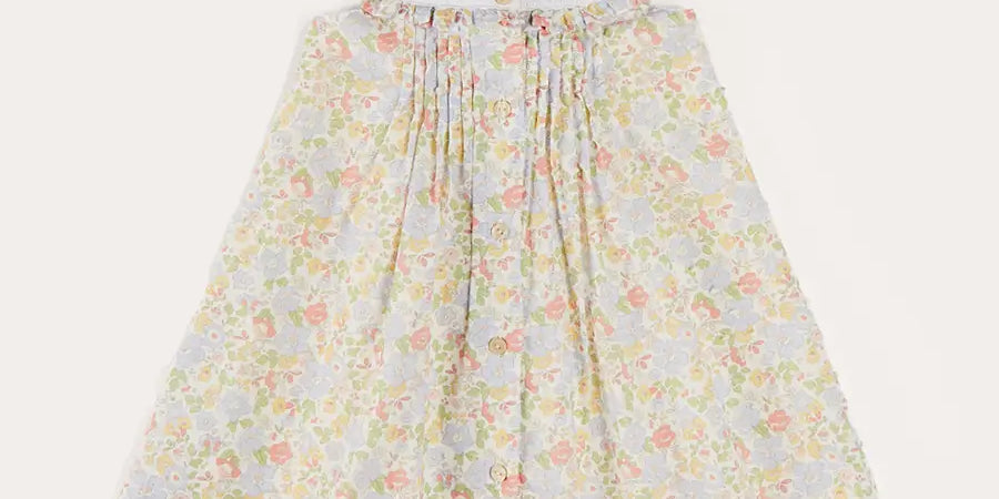 Clara Floral Frill Trim Night Dress in Green (18mths-10yrs) NIGHTWEAR from Pepa London