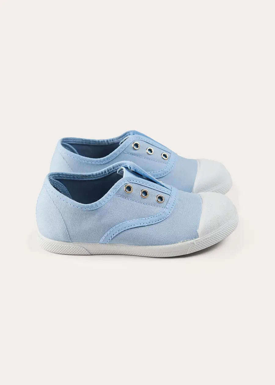 Canvas Plimsolls in Blue (20-35EU) SHOES from Pepa London