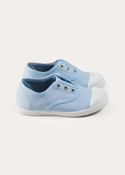 Canvas Plimsolls in Blue (20-35EU) SHOES from Pepa London