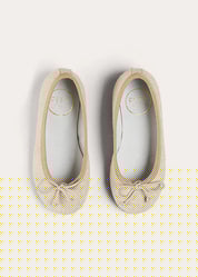 Linen Ballerina Shoes in Ivory (24-36EU) SHOES from Pepa London