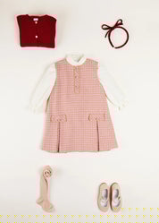 Mao Collar Romantic Blouse in White (18mths-10yrs) Blouses from Pepa London