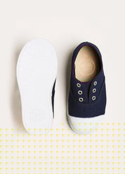 Canvas Plimsolls in Navy (20-35EU) Shoes from Pepa London