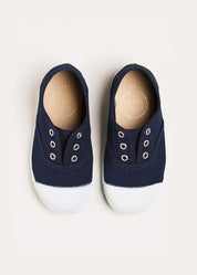 Canvas Plimsolls in Navy (20-35EU) Shoes from Pepa London