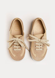 Lace Up Plimsolls in Taupe (24-35EU) Shoes from Pepa London