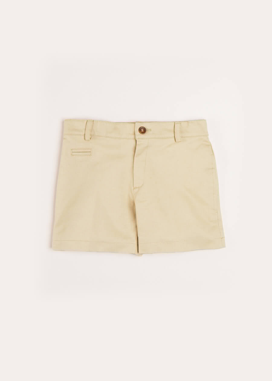 Plain Chino Shorts in Camel (4-10yrs) Shorts  from Pepa London