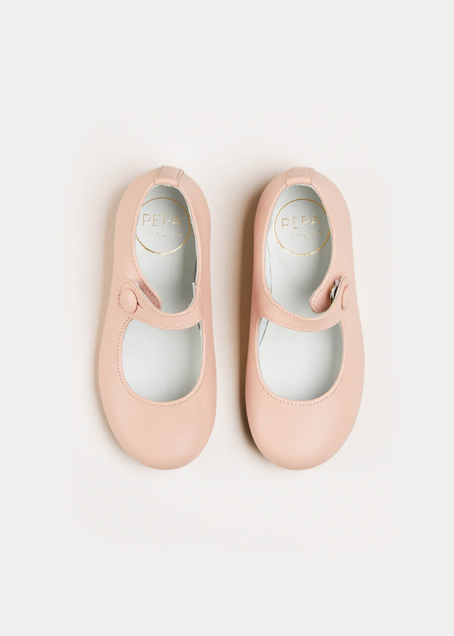 Leather Mary Jane Shoes in Pink (24-34EU) Shoes  from Pepa London