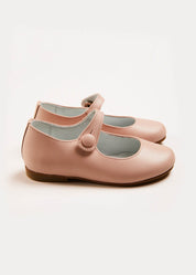 Leather Mary Jane Shoes in Pink (24-34EU) Shoes  from Pepa London