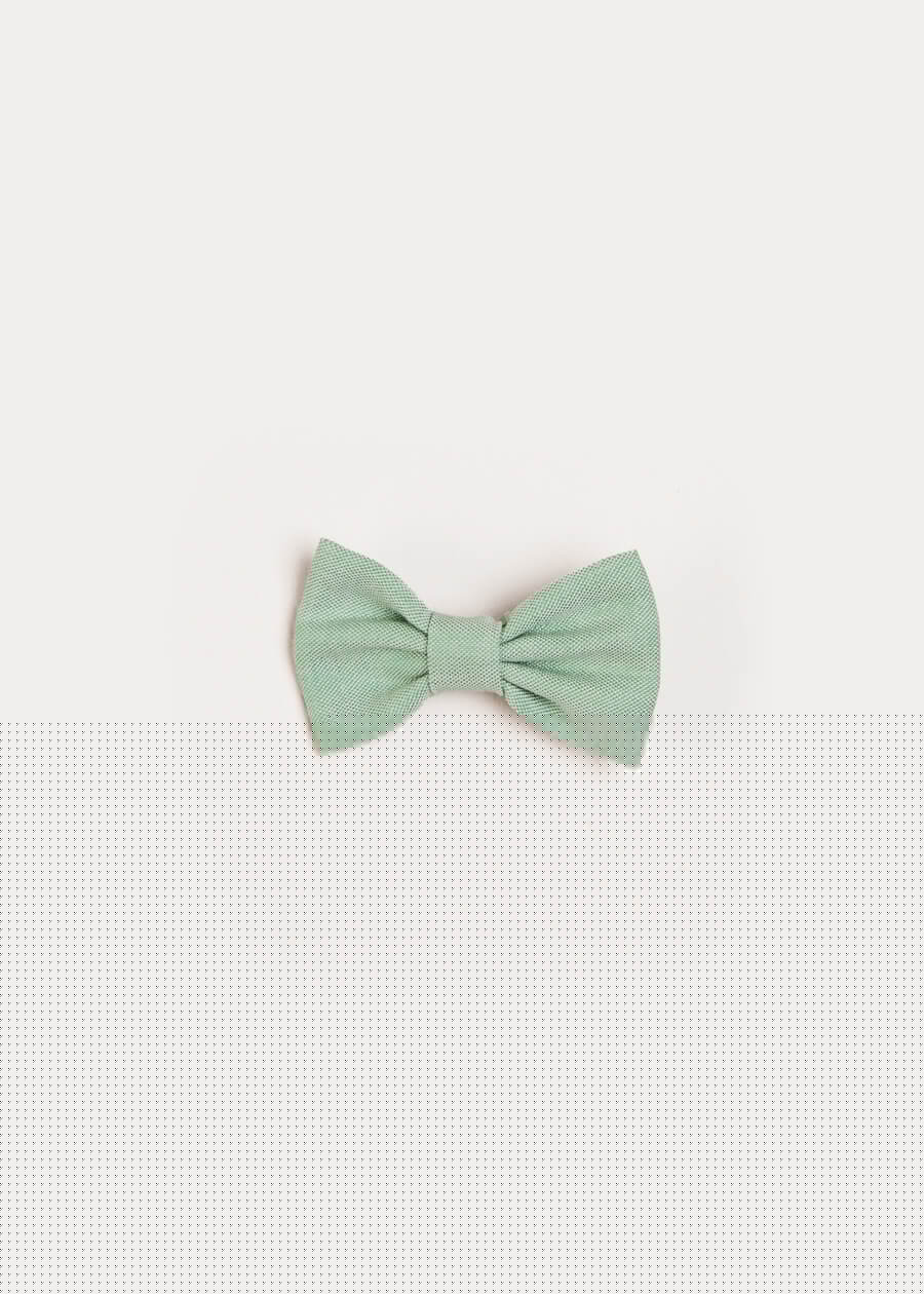 Plain Small Bow Clip in Green Hair Accessories  from Pepa London