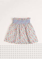 Poppy Floral Print Skirt With Smocked Waistband (3-10yrs) Skirts  from Pepa London