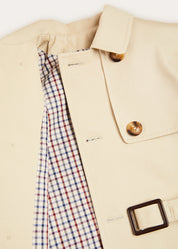 Check Lined Trench Coat In Beige (4-10yrs) COATS  from Pepa London