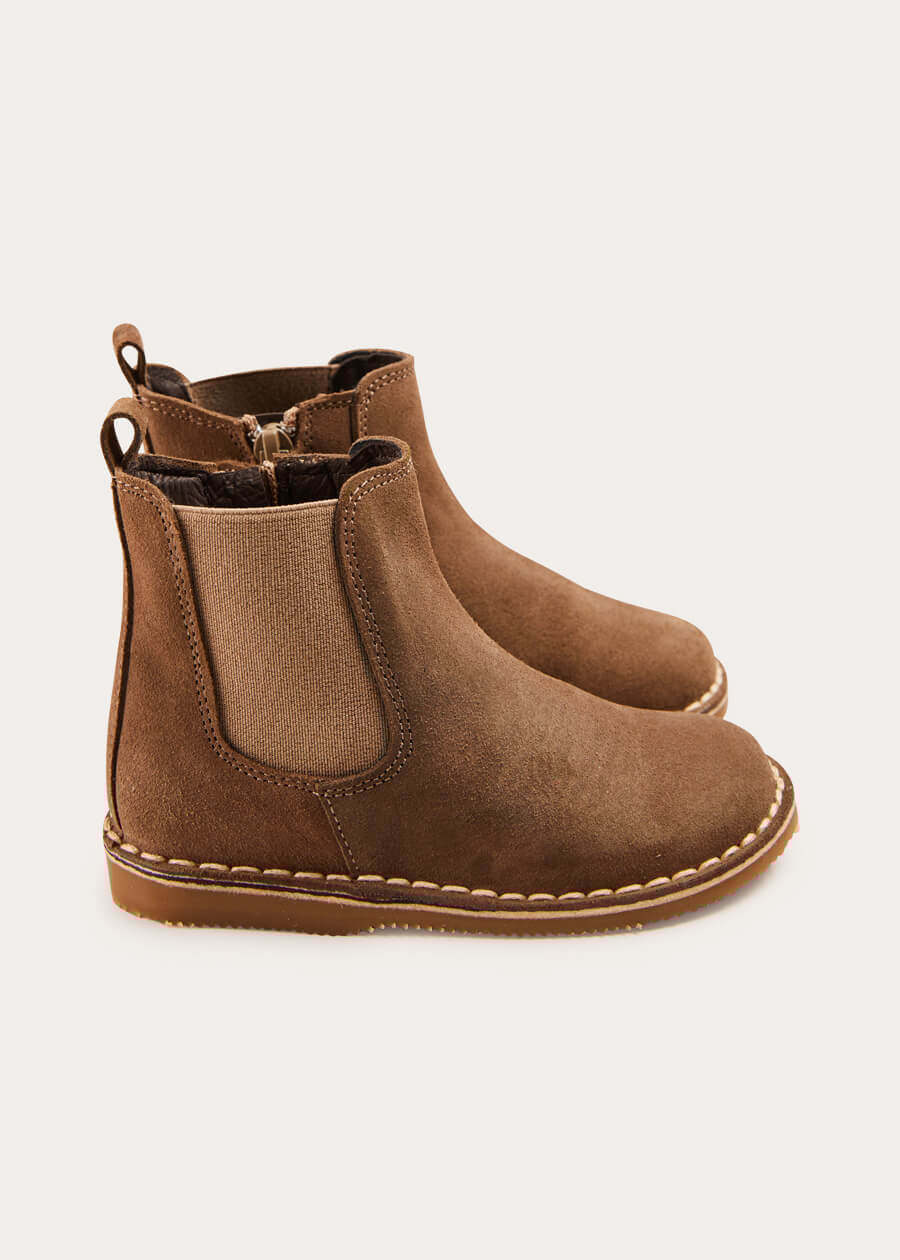Suede Ankle Boots in Brown (24-34EU) Shoes  from Pepa London