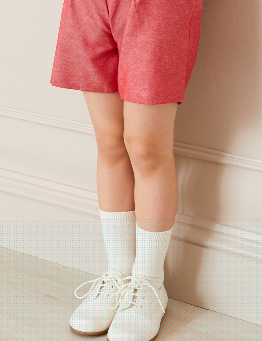 Boy's Ivory leather celebration shoes (20-34EU) Shoes  from Pepa London