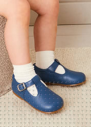 T-Bar Baby Shoes in Blue (20-26EU) Shoes from Pepa London