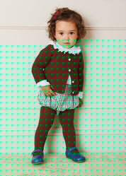 Check Button Detail Bloomers In Beige (3mths-2yrs) BLOOMERS  from Pepa London