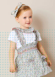 Evelyn Floral Ruffle Collar Top in Red (2-10yrs) TOPS & BODYSUITS from Pepa London