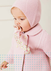 Merino Wool Pom Pom Hat In Pink (S-L) KNITTED ACCESSORIES  from Pepa London