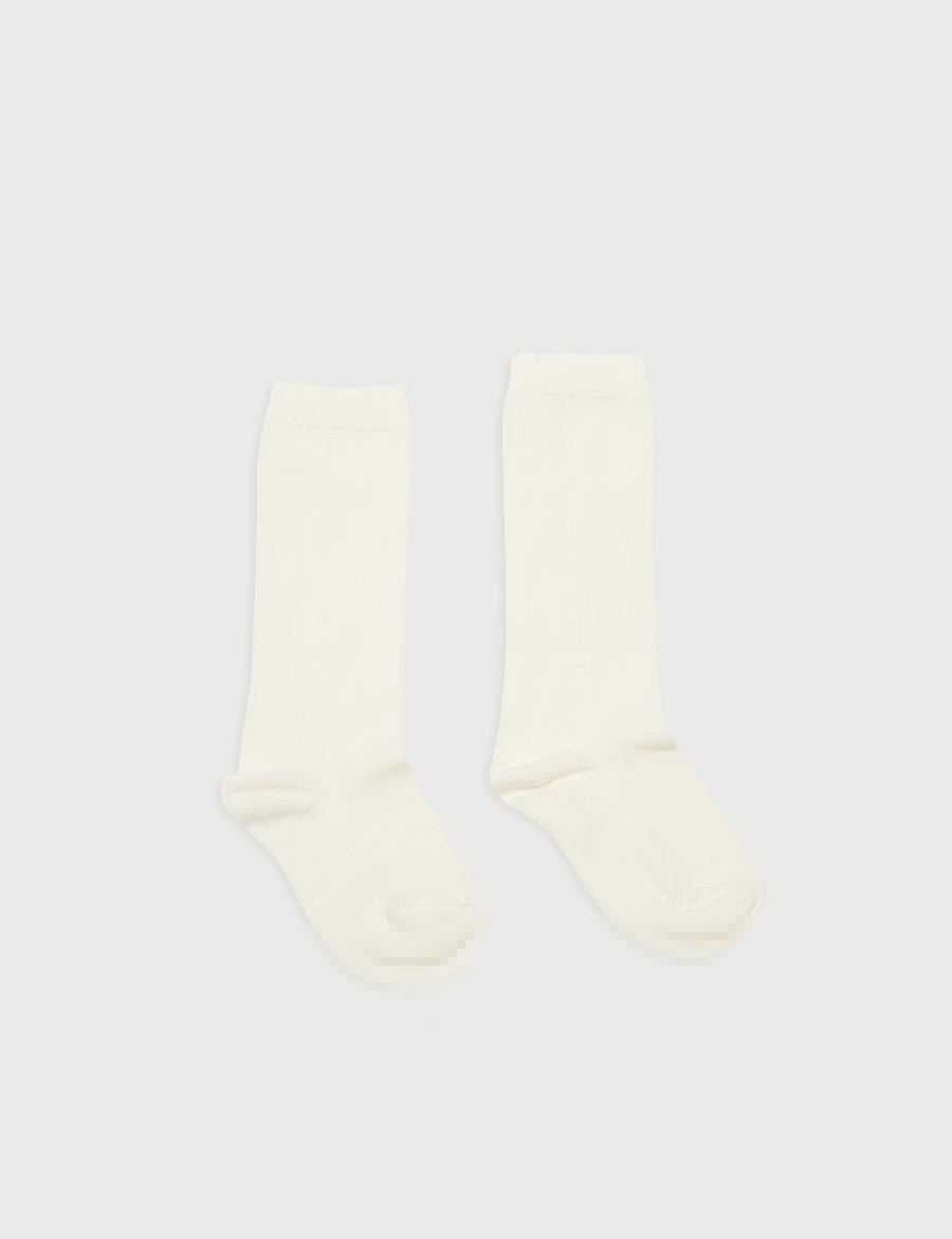 Plain high socks - Cream (0mths-10yrs) Socks from Pepa London