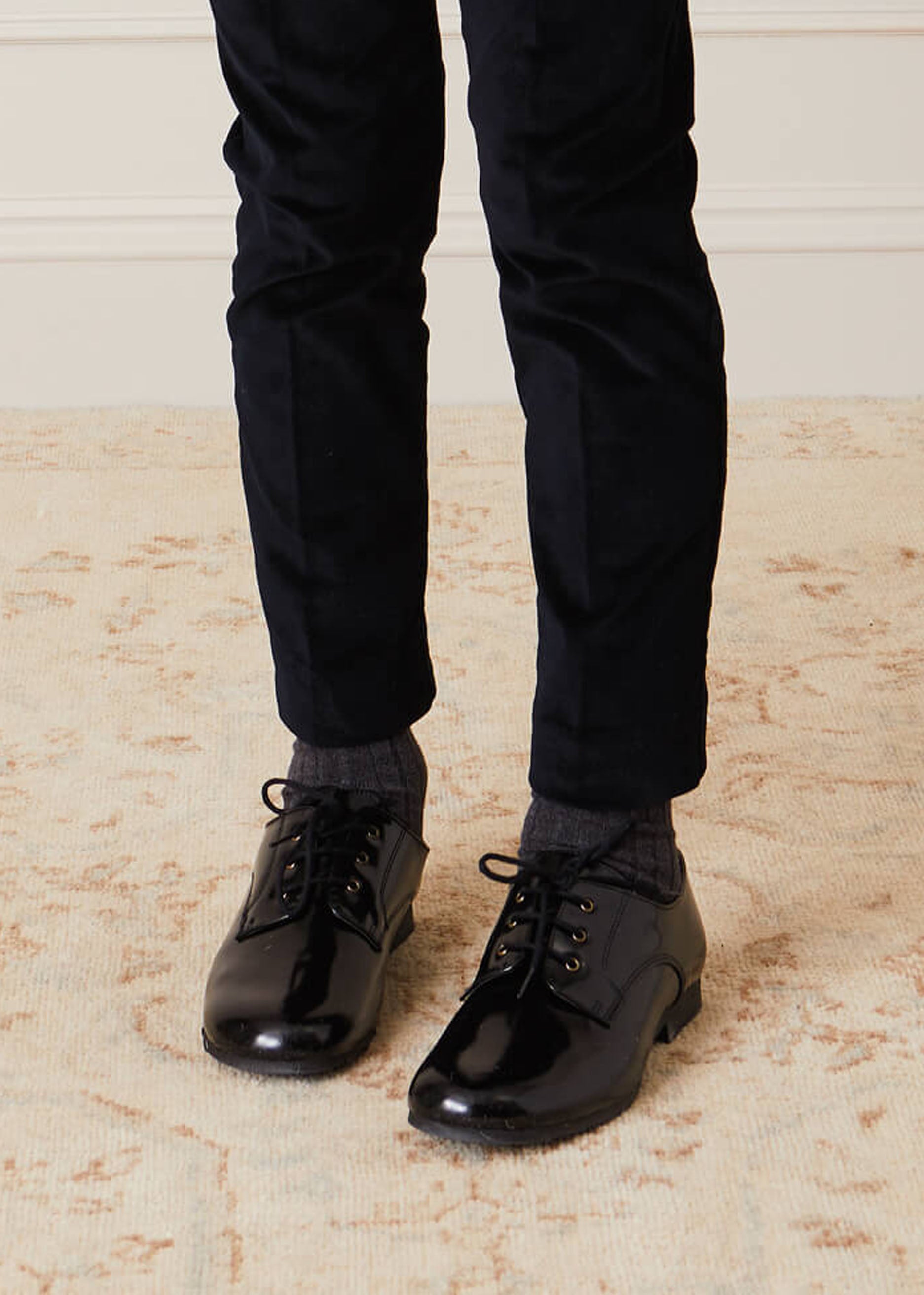 Leather Lace-Up Black Shoes (25-33EU) Shoes  from Pepa London