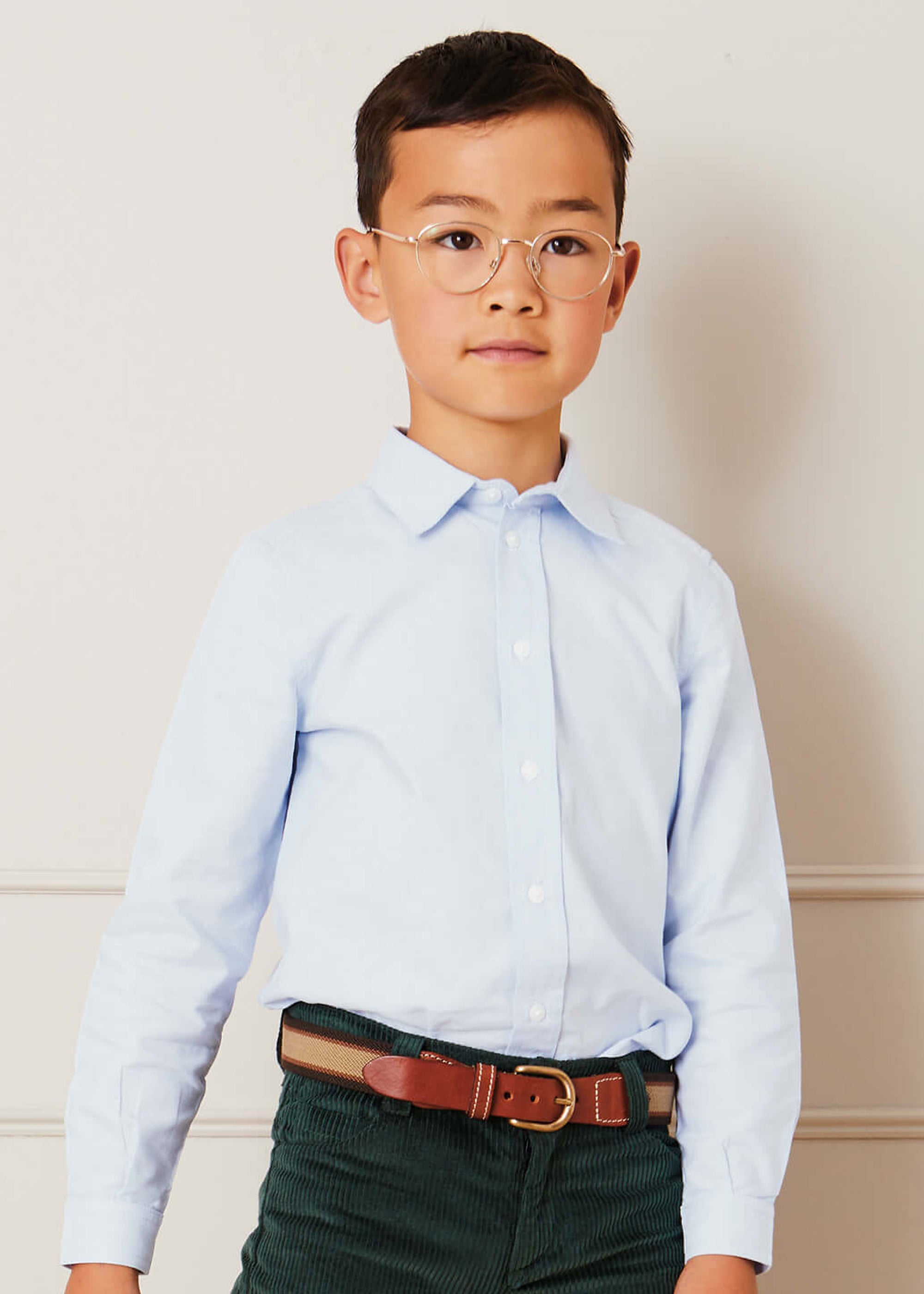 Classic Blue Cotton Oxford Shirt (4-10yrs) Shirts  from Pepa London