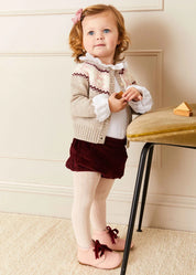 Corduroy Button Bloomers in Burgundy (3mths-3yrs) Bloomers from Pepa London